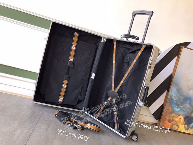 Rimowa拉杆箱 66627 Fendi x rimowa 全鋁鎂合金 日默瓦拉箱 馮彥霖同款旅行箱xzx1010